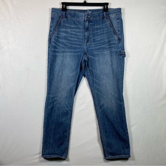 White House Black Market The Slim Ankle Denim Jeans Size 14 S - Picture 1 of 13